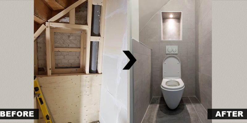 Before and After - Renovatie Toiletruimte