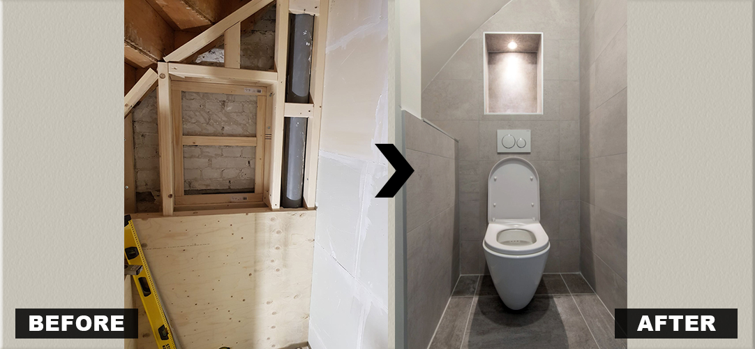 Before and After - Renovatie Toiletruimte