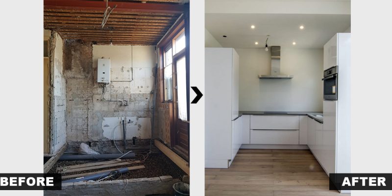 Before and After - Renovatie Keuken