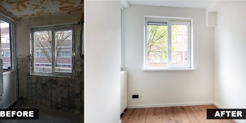 Before and After - Renovatie slaapkamer