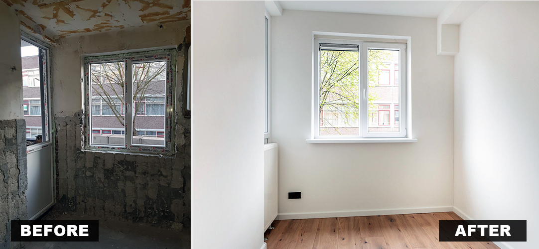 Before and After - Renovatie Slaapkamer