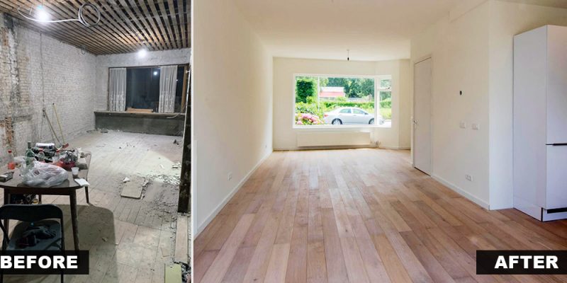 Before and After - Renovatie Woonkamer